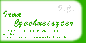 irma czechmeiszter business card